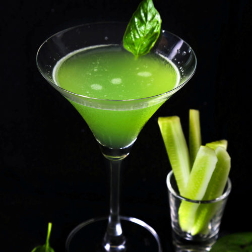 Cucmber-Besil-Martini